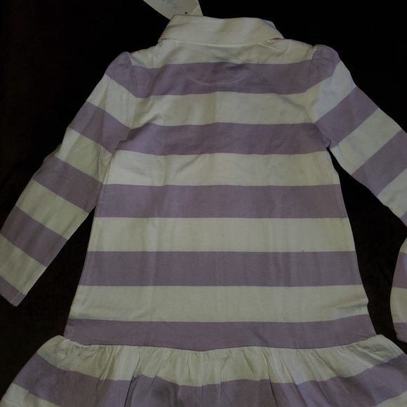 Polo by Ralph Lauren Purple and White Striped Diaper Cover Set - Picture 6 of 6